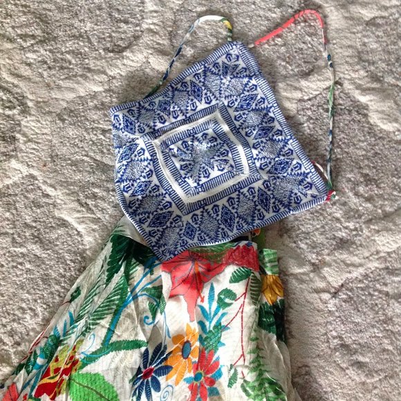 HP 🎉🌻FARM Rio Handkerchief Vintage Garden Dress - Picture 7 of 12